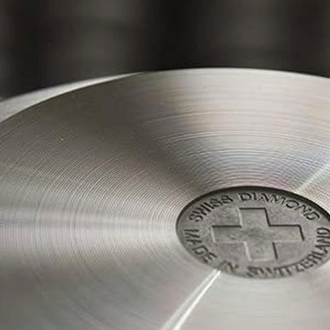 Swiss Diamond 12.5 Inch Frying Pan Nonstick Diamond Frying Pan, Aluminum Coated Skillet, Dishwasher Safe and Oven Safe Fry Pans with Stainless Steel Handle, Grey