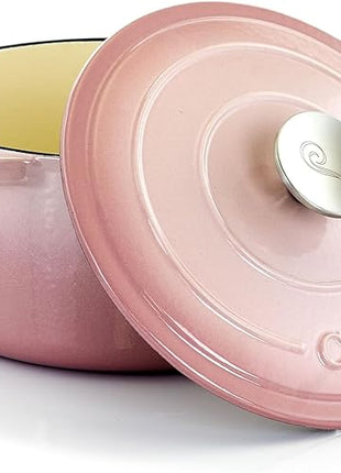 Crock-Pot Artisan Round Enameled Cast Iron Dutch Oven, 3-Quart, Blush Pink