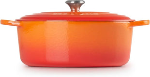 Le Creuset Enameled Cast Iron Signature Oval Dutch Oven, 8 qt., Flame