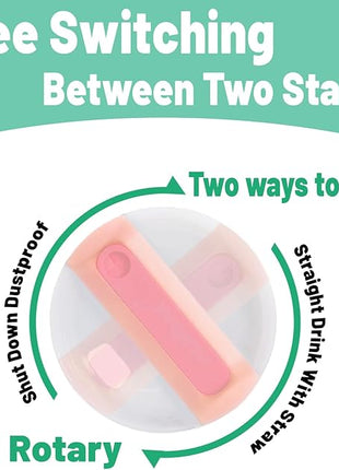 40 OZ Tumbler Lid Replacement Fit for Stanley Cup, 2 Pack Replacement Lids Fit for Stanley Travel Tumbler, Spill Proof Tumbler Covers for Stanley Cup Accessories (Opaque - Peachy)