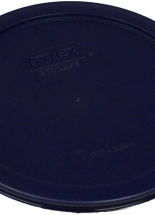 Set of 6 Pyrex Blue Round Storage Lid Cover fits 6 & 7 cup Round Dishes # 7402-PC (6)