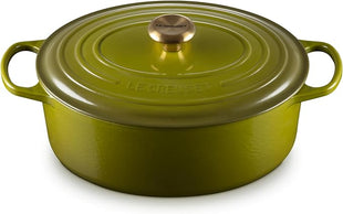 Le Creuset Enameled Cast Iron Signature Oval Dutch Oven, 6.75qt., Olive