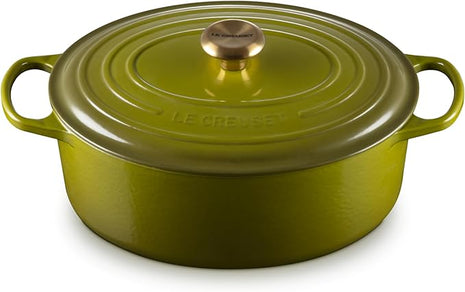 Le Creuset Enameled Cast Iron Signature Oval Dutch Oven, 6.75qt., Olive