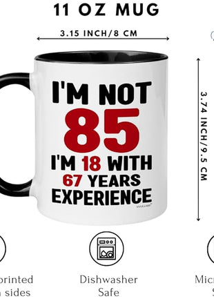 85th Birthday Gifts For Men, Women - Funny Mugs & Cups Ideas For Grandma, Presents For 85-year-old Man, Woman, Dad, Mom, 1940 Birthday Present For Grandma & Grandpa, Happy 85th Bday Decorations Gift