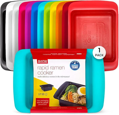 Rapid Ramen Cooker | Microwavable Cookware for Instant Ramen | BPA Free and Dishwasher Safe | Perfect for Dorm, Small Kitchen or Office | Teal