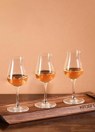 Krosno Brandy & Cognac Snifter Glasses Rum Tasting Gift Set | Set of 4 | 3.7 oz | Avant-garde Collection | For Home, Restaurants & Kitchen | Dishwasher Safe | Lead-Free Crystal Glass