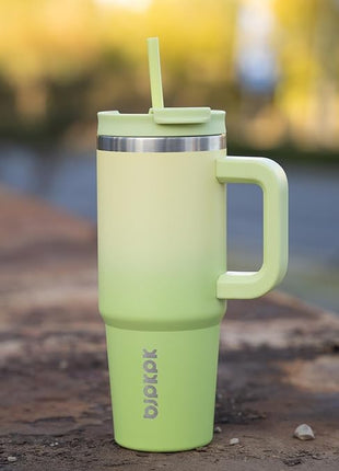 BJPKPK 30 oz Insulated Tumbler With Lid And Straw Stainless Steel Tumblers Cup With Handle For Women And Men,Day And Night