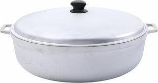 IMUSA GAU-80508 Jumbo Traditional Natural Caldero for Cooking and Serving, 18 Quart, Silver