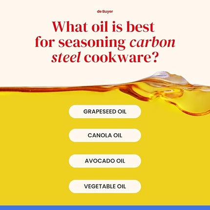 De Buyer MINERAL B Carbon Steel Egg & Pancake Pan - 4.75” Diameter - PFAS, PFOA & PFOS Free - Made in France