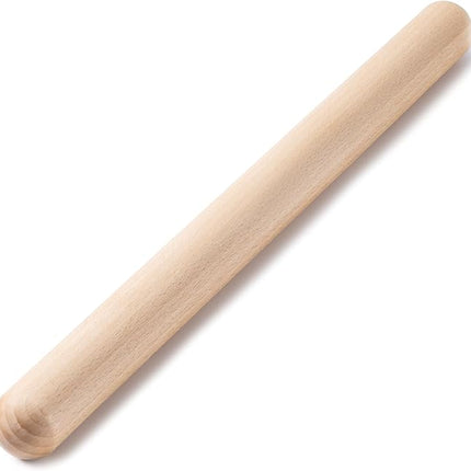 AISOSO French Rolling Pin, 17.7 Inches Wood Rolling Pins for Baking, Extra Long Classic Wooden Dough Roller for Fondant Pizza Pie Crust Cookie Pastry, Kitchen Baking Essentials, Light Yellow
