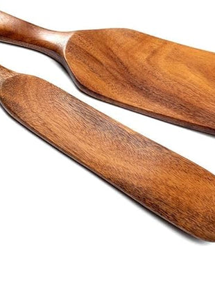 Spurtle Set, Natural Acacia Wooden Kitchen Utensils Set of 4, Wooden Spoons Utensils for Cooking, stirring, Mixing, Serving, spurtles kitchen tools as seen on tv for NonSick Cookware