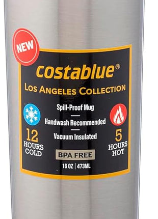 Travel Coffee Mug - 16 Oz. Stainless Steel Insulated Coffee Mug, Leak Proof Tumbler w/Dishwasher Safe Lid, Double Wall Travel Coffee Cup, Reusable Insulated Tumbler for Hot & Cold Beverages…