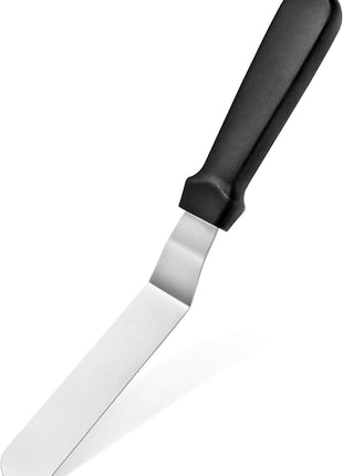 New Star Foodservice 38156 Angled Icing Spatula, 6-Inch Blade, 11-Inch Overall, Silver