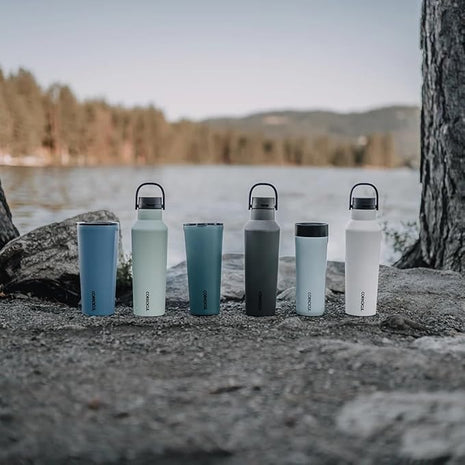Corkcicle Classic Tumbler - Insulated Stainless Steel Travel Cup - Cold & Hot Drinks - Reusable - Durable - Spill Proof Lid - Non-Slip Silicone Base - Easy Grip - BPA Free - 24 oz - Rucksack