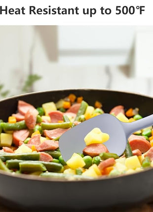 5 Piece Multicolor Silicone Spatula Set, Heat Resistant Rubber Spatulas Set, Silicone Kitchen Utensils Set Dishwasher Safe for Nonstick Cookware Baking Cooking