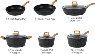 21PCS Pots and Pans Set Non Stick Cookware Set Nonstick with Cooking Set