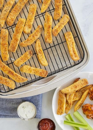 Nordic Ware Oven Crisp Baking Tray 2pc Set Includes Pan and Rack; Natural Aluminum For Air Frying, Crisping, Broiling, Baking; Cooking Surface 17 x 12 Inches