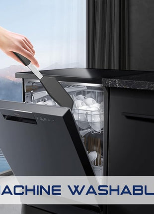 Silicone Spatulas, Offset Spatulas, Waterproof Mixer GEEKHOM 600F Heat Resistant Extra Large and Wide Flexible Spatulas Rubber Turners,1 PACK LONG Kitchen Cooking Utensils Set for Pancake