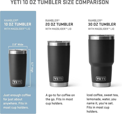 YETI Rambler 10 oz Tumbler, Stainless Steel, Vacuum Insulated with MagSlider Lid, White