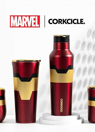 Corkcicle Classic Coffee Mug - Triple Insulated Stainless Steel for Travel - Shatter-Proof Lid - Keeps Drink Hot Over 3 Hours - Holiday Mug Gift - Great for Gifting Warmth - 16 oz - Iron Man