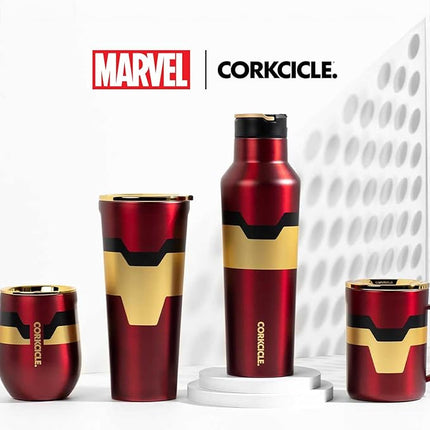 Corkcicle Classic Coffee Mug - Triple Insulated Stainless Steel for Travel - Shatter-Proof Lid - Keeps Drink Hot Over 3 Hours - Holiday Mug Gift - Great for Gifting Warmth - 16 oz - Iron Man