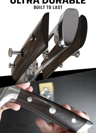 Dalstrong Chef Knife - 8 inch Blade - Gladiator Series - ABS Faux Wood Handle - Forged High Carbon German Steel - Razor Sharp Kitchen Knife - Professional Full Tang Knives - Sheath - NSF Certified