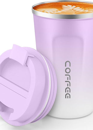 CS COSDDI 12 oz Stainless Steel Vacuum Insulated Tumbler - Coffee Travel Mug Spill Proof with Lid - Coffee Cups for Keep Hot/Ice Coffee,Tea and Beer