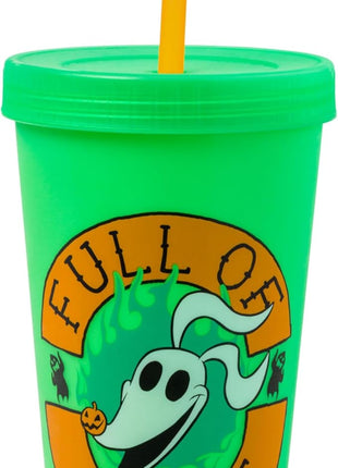 Silver Buffalo Disney The Nightmare Before Christmas 48 Pack Color Change Plastic Tumblers Featuring Jack Skellington, Sally, Oogie Boogie, and Zero, 24 Ounces