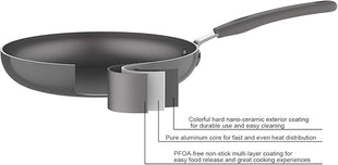 Amazon Basics Aluminum 12-Piece Cookware Set, Gray - Pots, Pans and Utensils