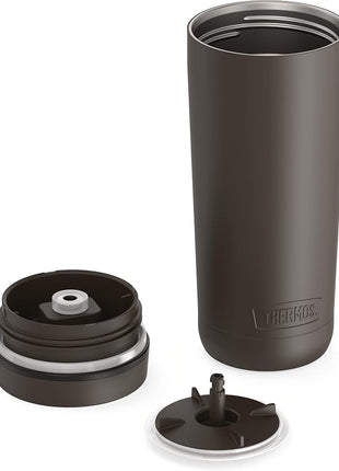 THERMOS ALTA SERIES Stainless Steel Tumbler 18 Ounce, Espresso Black