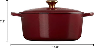 Le Creuset Enameled Cast Iron Signature Round Dutch Oven, 7.25 qt., Rhone