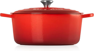 Le Creuset Enameled Cast Iron Signature Round Dutch Oven, 9 qt., Cerise