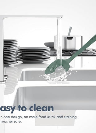 4 Pieces Silicone Spatula Set, Food Grade Rubber Spatula, Upgrade Strong Handle with Ergonomic Grip, Heat Resistant for Nonstick Cookware, Cooking