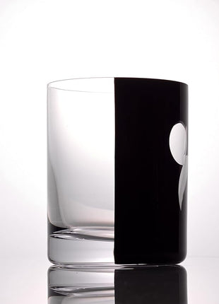 JoyJolt Disney Luxury Mickey Mouse Double Old Fashioned Whiskey Glasses. 2x European Crystal Bar Glasses. Premium Xmas Disney Stuff, Gifts and Cups. 12oz Black Drinking Glasses, Disney Tumbler