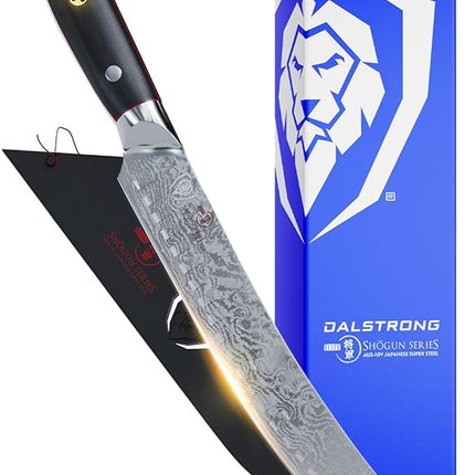 DALSTRONG Butcher Knife - 8 inch - Shogun Series ELITE - Japanese AUS-10V Super Steel - G10 Handle - Vacuum Treated - Meat Slicer Gift - Razor Sharp Breaking Knife - BBQ Knife - Sheath Included
