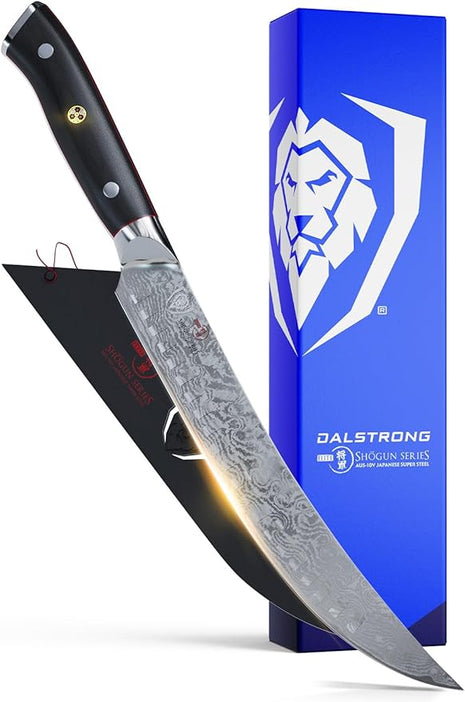 DALSTRONG Butcher Knife - 8 inch - Shogun Series ELITE - Japanese AUS-10V Super Steel - G10 Handle - Vacuum Treated - Meat Slicer Gift - Razor Sharp Breaking Knife - BBQ Knife - Sheath Included