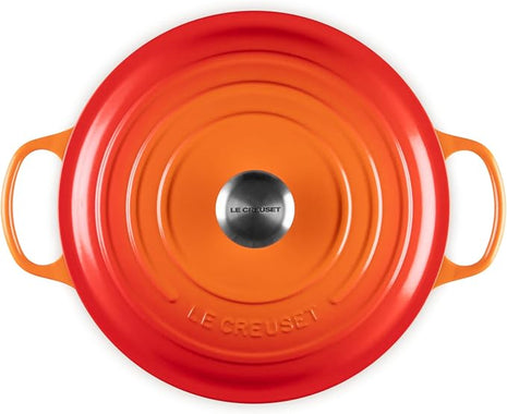 Le Creuset Enameled Cast Iron Signature Round Dutch Oven, 7.25 qt., Flame