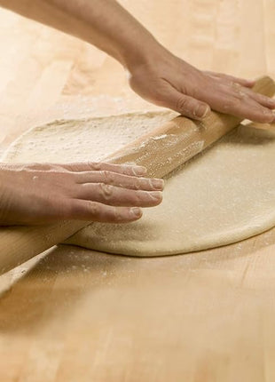 French Rolling Pin (17 Inches) –WoodenRoll Pin for Fondant, Pie Crust, Cookie, Pastry, Dough –Tapered Design & Smooth Construction - Essential Kitchen Utensil