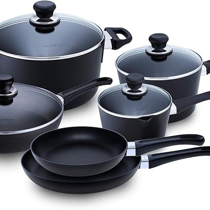 Scanpan Classic Induction 10 Piece Cookware Set – Compatible with All Cooktops, Induction Ready, Metal Utensil Safe, Oven Safe to 500°F, Dishwasher Safe