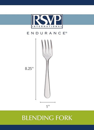 RSVP International Endurance Kitchen Baking Tool Collection, Blending Fork, Stainless Steel
