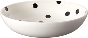 Kate Spade New York Deco Dot Salad Bowl, 5.60 LB, White