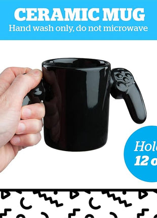 BigMouth Inc. Game Over Ceramic Coffee Mug, Video Game Controller Handle Cup, Gamer Gift, Holds 14 Ounces