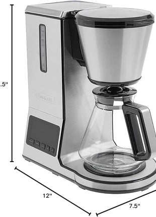 Cuisinart CPO-800P1 PurePrecision 8 Cup Pour-Over Coffee Brewer, Silver