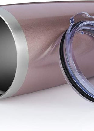 20oz Tumbler Bulk Stainless Steel Vacuum Insulated Tumblers with Lid Double Wall Travel Mug, Powder Coated Coffee Cup, Suitable for Ice Drinks and Hot Beverage (Rose gold 6pack)