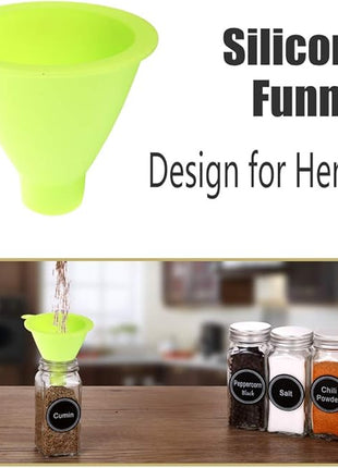 SWOMMOLY Spice Rack Organizer with 18 Empty Square Spice Jars, 396 Spice Labels with Chalk Marker and Funnel Complete Set, Spice Organizer for Countertop, Cabinet or Wall Mount, Black