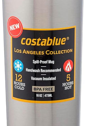 Travel Coffee Mug - 16 Oz. Stainless Steel Insulated Coffee Mug, Leak Proof Tumbler w/Dishwasher Safe Lid, Double Wall Travel Coffee Cup, Reusable Insulated Tumbler for Hot & Cold Beverages…