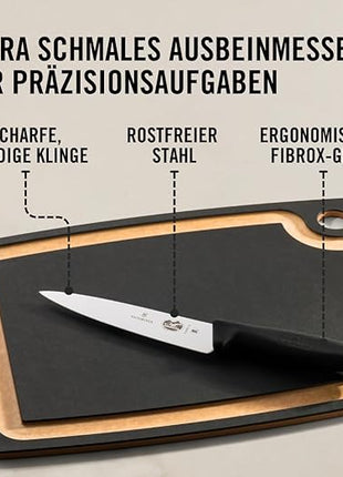 Victorinox Fibrox 6 Inch Straight Chef's Knife,Black