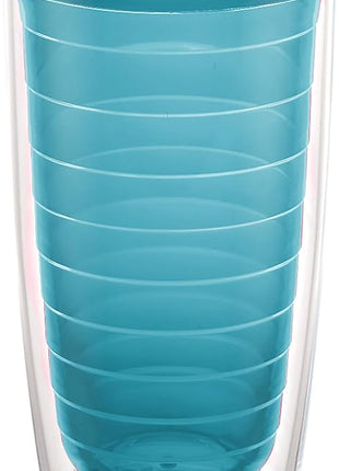 Tervis Clear & Colorful Tabletop Made in USA Double Walled Insulated Tumbler Travel Cup Keeps Drinks Cold & Hot, 16oz, Blue Moon