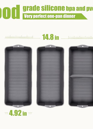 Nonstick Bakeware Set, New large size Cake Silicone Sheet Pan, baking pan dividers, Suitable for oven, air fryer to simplify cooking, Safe to use and easy to clean.