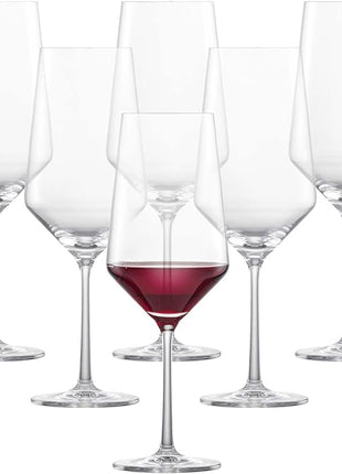 ZWIESEL GLAS Pure Bordeaux Red Wine Glass (Set of 6), Bordeaux Glasses for Red Wine, Dishwasher-Safe Tritan Crystal Glasses, Made in Germany (23 Ounce)